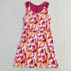 Kim Rogers Colorful Crochet Accent Sundress Size M